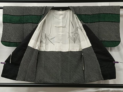 平和屋着物＃道行コート 総絞り 横段文 正絹 逸品 CABC3077ua