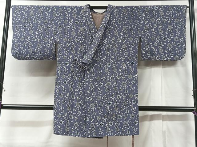 平和屋着物＃道中着 舞楓文 鬼しぼ縮緬 正絹 逸品 CABC3080ua