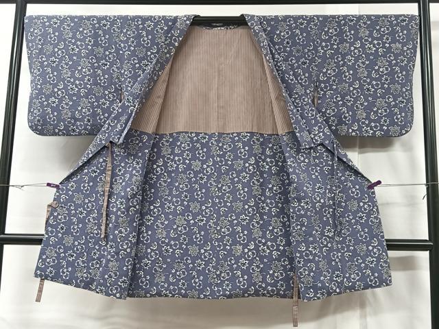 平和屋着物＃道中着 舞楓文 鬼しぼ縮緬 正絹 逸品 CABC3080ua