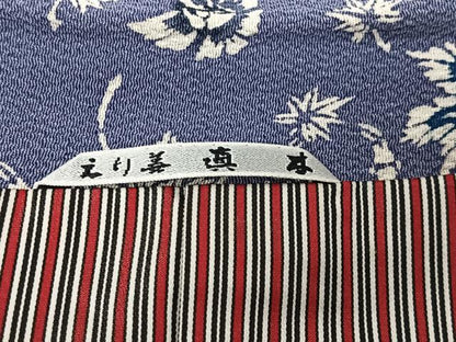 平和屋着物＃道中着 舞楓文 鬼しぼ縮緬 正絹 逸品 CABC3080ua