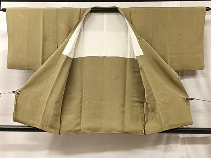 平和屋着物＃道行コート 亀甲文 木蘭色 正絹 逸品 CABC3086ua