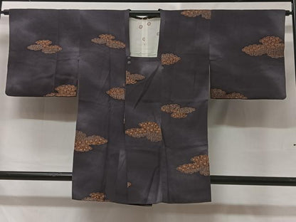 平和屋着物＃道行コート　雲取り文　暈し染め　金銀彩　正絹　逸品　CABC3118ua
