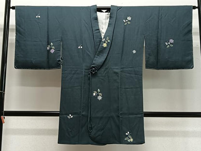 平和屋着物∞道中着　枝花文　さが美扱い　ロング丈　正絹　逸品　未使用　CABC3149ua