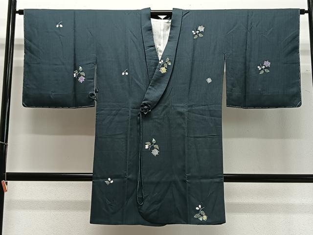 平和屋着物∞道中着　枝花文　さが美扱い　ロング丈　正絹　逸品　未使用　CABC3149ua