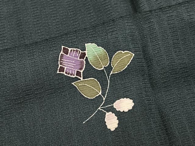 平和屋着物∞道中着　枝花文　さが美扱い　ロング丈　正絹　逸品　未使用　CABC3149ua