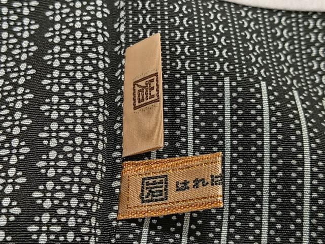 平和屋着物∞道中着　江戸小紋　幾何学花文　黒地　ますいわ屋扱い　ロング丈　正絹　逸品　CABC3150ua