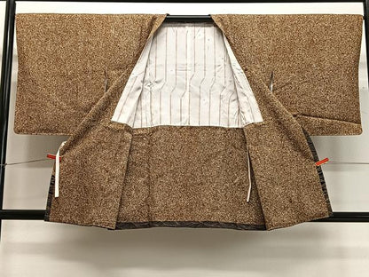 平和屋着物∞道行コート　立波文　たたき染め　正絹　逸品　未使用　CABC3158ua
