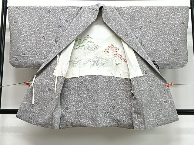 平和屋着物∞道中着　輪奈ビロード　花尽くし　ロング丈　正絹　逸品　未使用　CABC3163ua