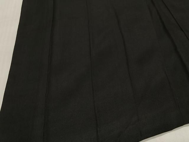 平和屋着物∞男性　長羽織　黒紋付　羽裏：童子　正絹　逸品　CABC3165ua