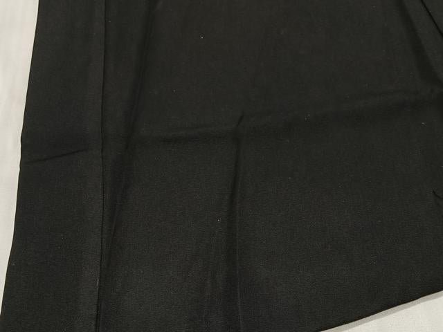 平和屋着物∞男性　長羽織　黒紋付　羽裏：遠山文　正絹　逸品　CABC3166ua