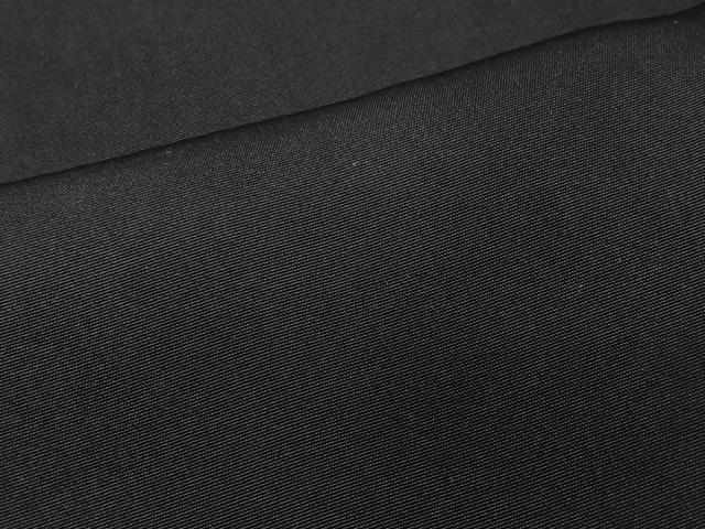 平和屋着物∞男性　長羽織　黒紋付　羽裏：遠山文　正絹　逸品　CABC3166ua