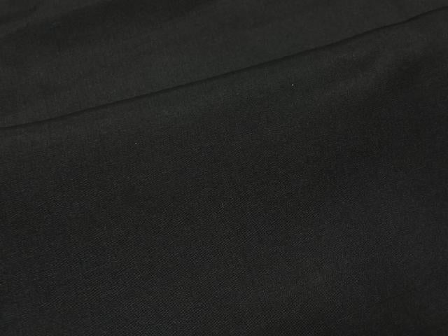 平和屋着物∞男性　長羽織　黒紋付　羽裏：舟　正絹　逸品　CABC3168ua
