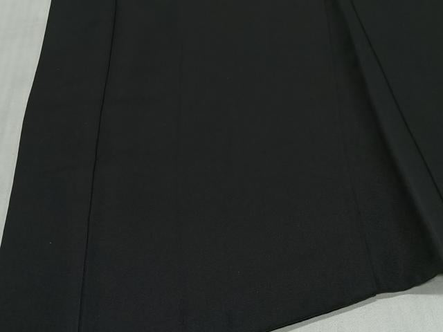 平和屋着物∞男性　羽織　黒紋付　羽裏：風景文　正絹　逸品　CABC3169ua