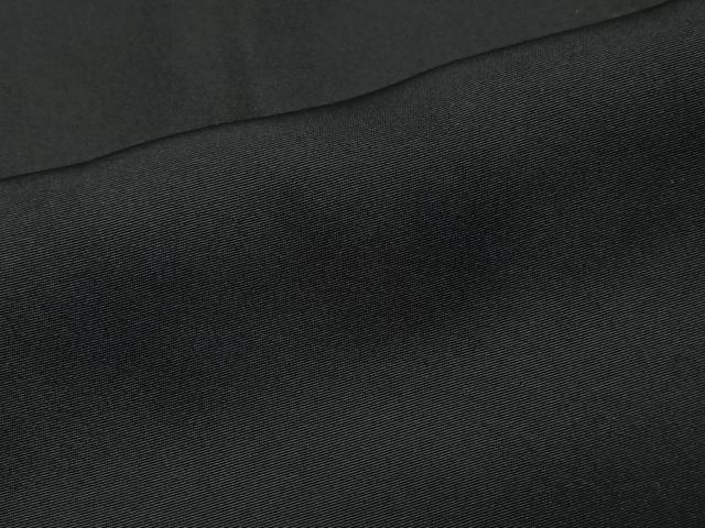 平和屋着物∞男性　羽織　黒紋付　羽裏：風景文　正絹　逸品　CABC3169ua