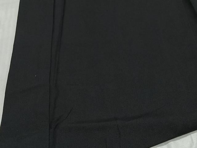 平和屋着物∞男性　長羽織　黒紋付　羽裏：人物風景文　正絹　逸品　CABC3171ua