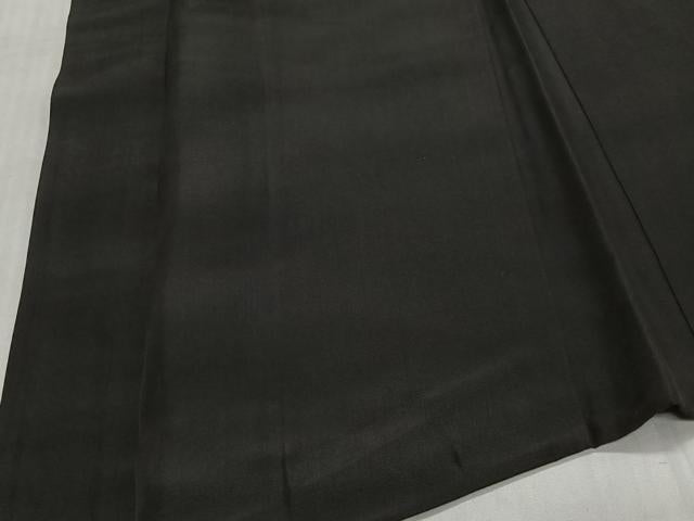 平和屋着物∞男性　長羽織　黒紋付　羽裏：風景文　正絹　逸品　未使用　CABC3174ua