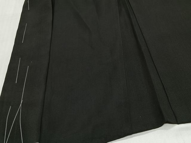 平和屋着物∞男性　長羽織　黒紋付　正絹　逸品　未使用　CABC3175ua