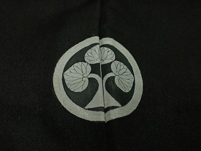 平和屋着物∞男性　長羽織　黒紋付　正絹　逸品　未使用　CABC3175ua