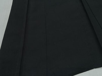 平和屋着物∞男性　長羽織　黒紋付　羽裏：動物文　正絹　逸品　CABC3176ua