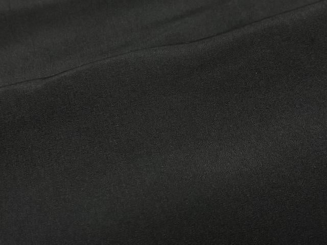 平和屋着物∞男性　長羽織　黒紋付　羽裏：陶器文　正絹　逸品　CABC3177ua