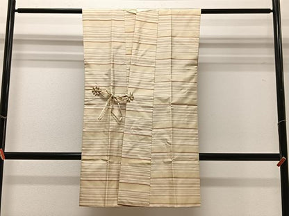平和屋着物∞袖無し羽織　本場縞大島紬　横段文　正絹　逸品　CABC3180ua