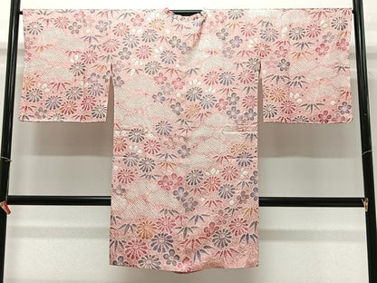 平和屋着物∞道行コート　総絞り　松竹梅　ロング丈　正絹　逸品　CABC3195ua