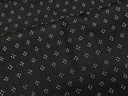 平和屋着物∞長羽織　印伝　幾何学文　黒地　正絹　逸品　CABC3199ua