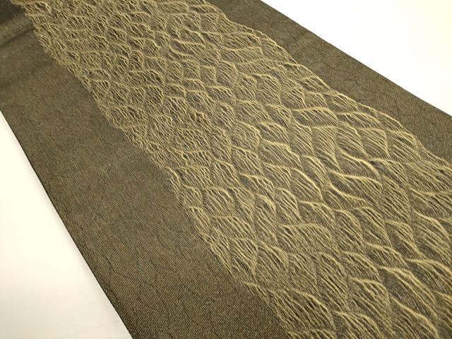 平和屋着物▽六通柄袋帯 スリーシーズン 春夏秋 櫛織り 珠遊織 霞文 金糸 正絹 逸品 CABC3256ak