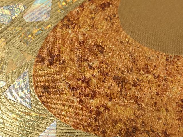 平和屋着物▼太鼓柄袋帯 道長吉祥文 金銀彩 引箔 正絹 逸品 CABC3343ak