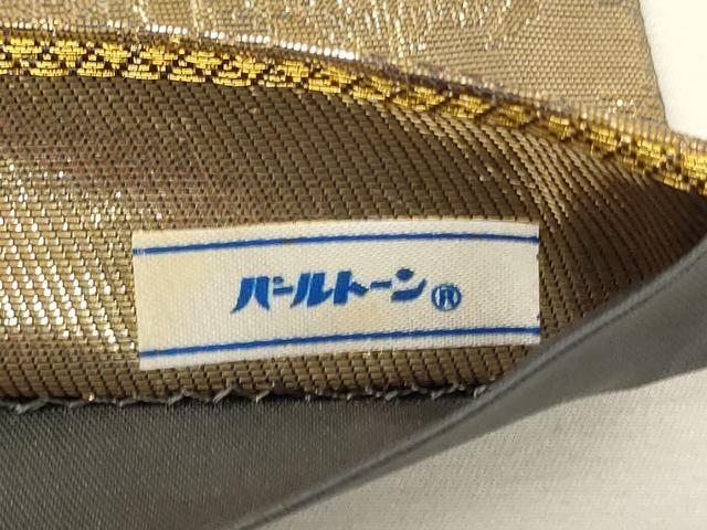 平和屋着物▼六通柄袋帯　唐織　御所車小花文　金糸　正絹　逸品　CABC3407ak