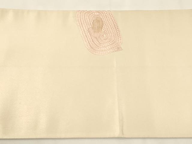 平和屋着物▼中国三大刺繍　相良刺繍　太鼓柄袋帯　総刺繍　紐文　金糸　正絹　逸品　CABC3446ak