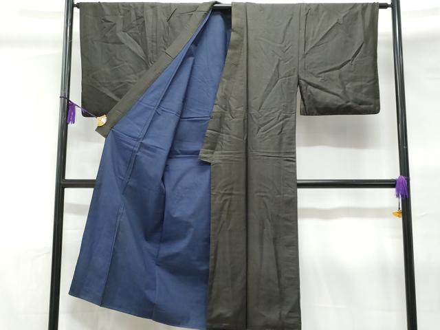 平和屋着物■男性 格子柄 正絹 逸品 CABC3602fb