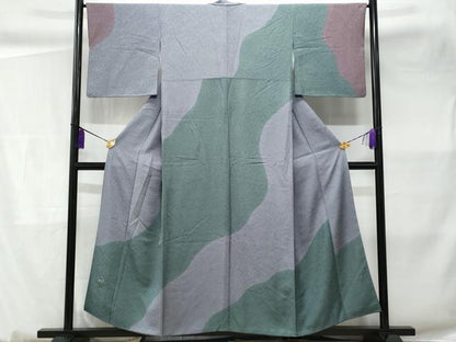 平和屋着物■訪問着 手描き 枝花文 正絹 逸品 CABC3616fb