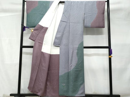 平和屋着物■訪問着 手描き 枝花文 正絹 逸品 CABC3616fb