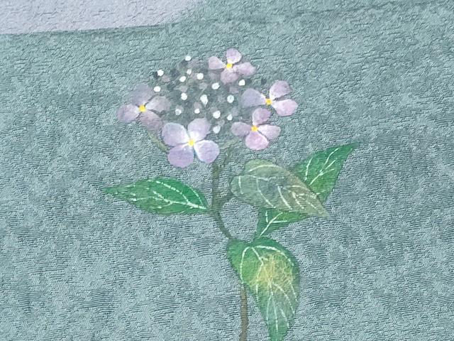 平和屋着物■訪問着 手描き 枝花文 正絹 逸品 CABC3616fb