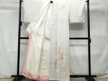 平和屋着物■訪問着 人物番傘文 正絹 逸品 CABC3640fb