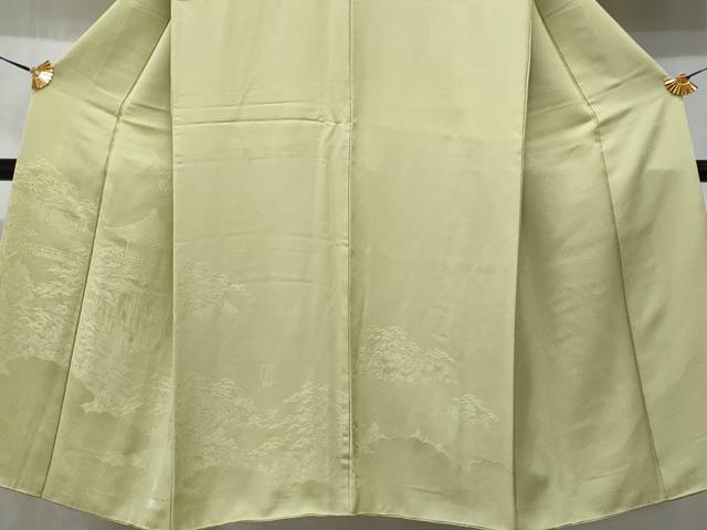 平和屋着物●男性 色留訪問着 名所風景地紋 正絹 逸品 CABC3647fb