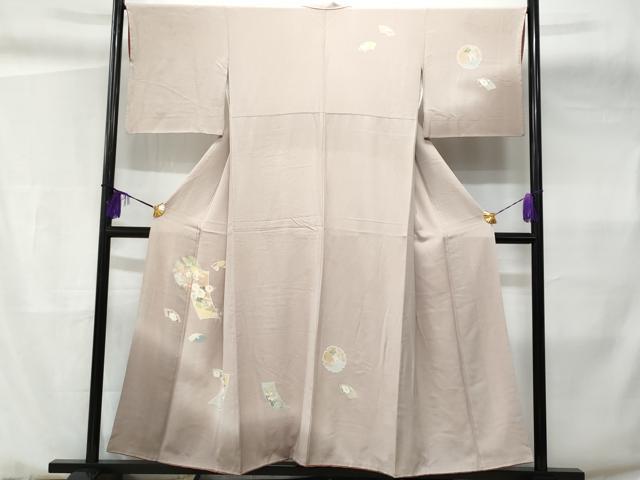 平和屋着物●訪問着 短冊雪輪地紙花文 暈し染め 金彩 正絹 逸品 CABC3648fb