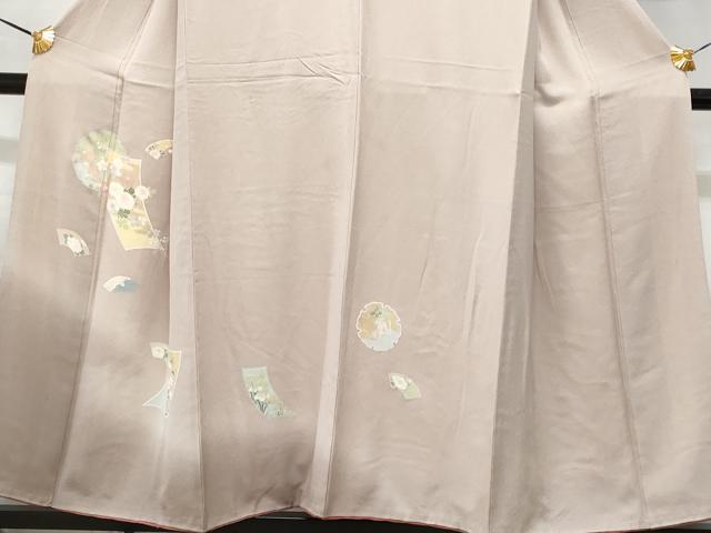 平和屋着物●訪問着 短冊雪輪地紙花文 暈し染め 金彩 正絹 逸品 CABC3648fb