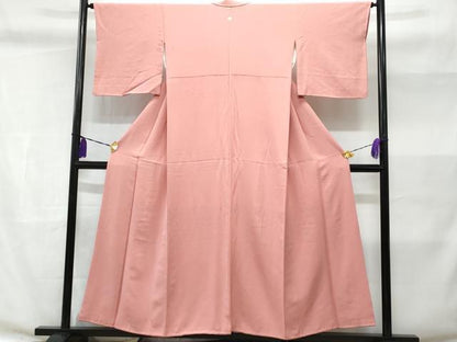 平和屋着物■上質な色無地 退紅色 正絹 逸品 CABC3672fb