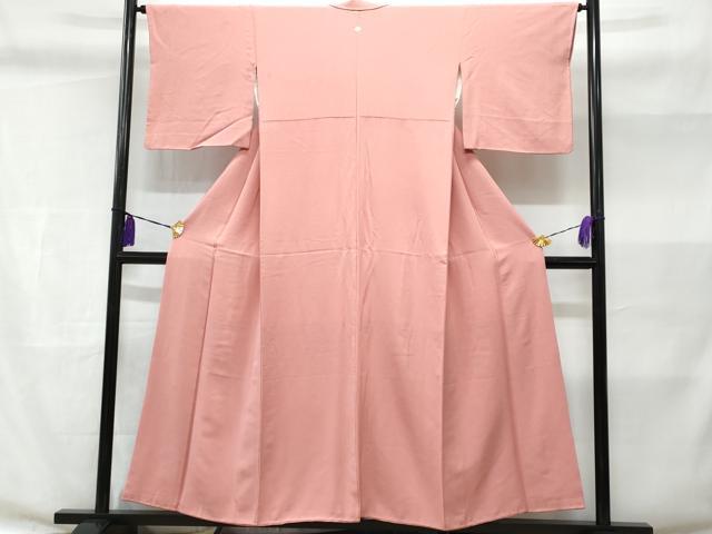平和屋着物■上質な色無地 退紅色 正絹 逸品 CABC3672fb