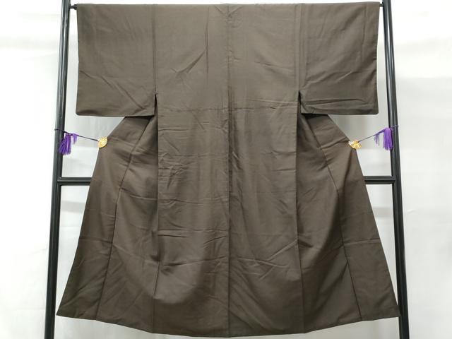 平和屋着物■男性　紬　茶色　正絹　逸品　CABC3705fb