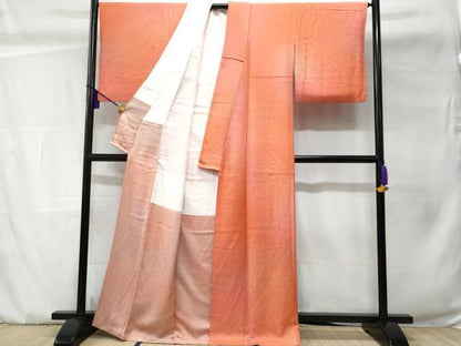 平和屋着物■上質な小紋 霞文 暈し染め 正絹 逸品 未使用 CABC3792fb
