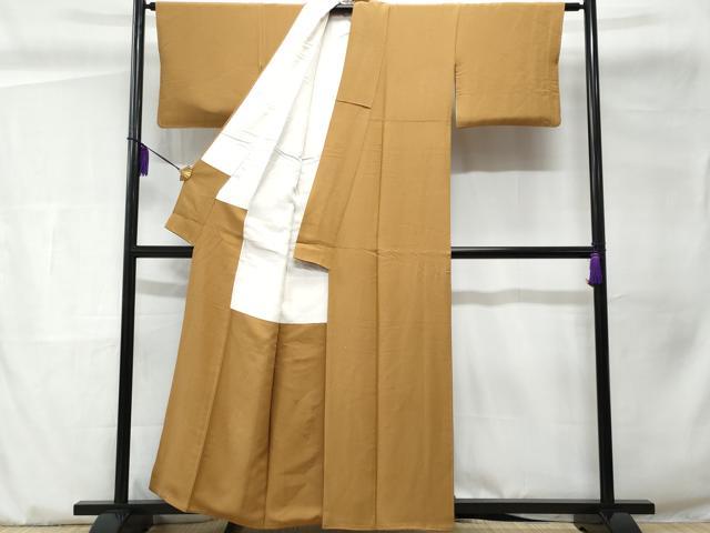 平和屋着物■上質な色無地 赤塚次男作 丁字染色 反端付き 正絹 逸品 CABC3794fb