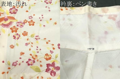 平和屋着物■上質な小紋　更紗花文　洗える着物　CABC3812fb