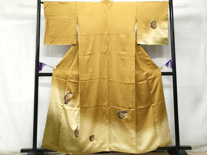 平和屋着物■訪問着 杜若陶器文 暈し染め 金銀彩 正絹 逸品 CABC3825fb