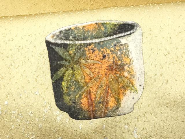 平和屋着物■訪問着 杜若陶器文 暈し染め 金銀彩 正絹 逸品 CABC3825fb