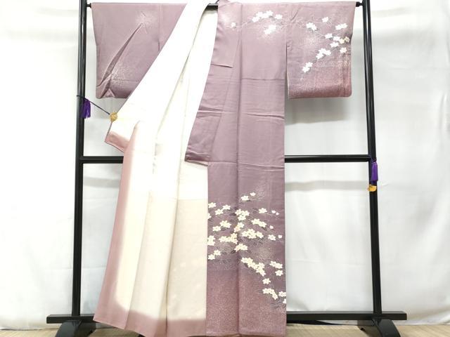 平和屋着物■訪問着 作家物 椿 暈し染め 正絹 逸品 CABC3829fb