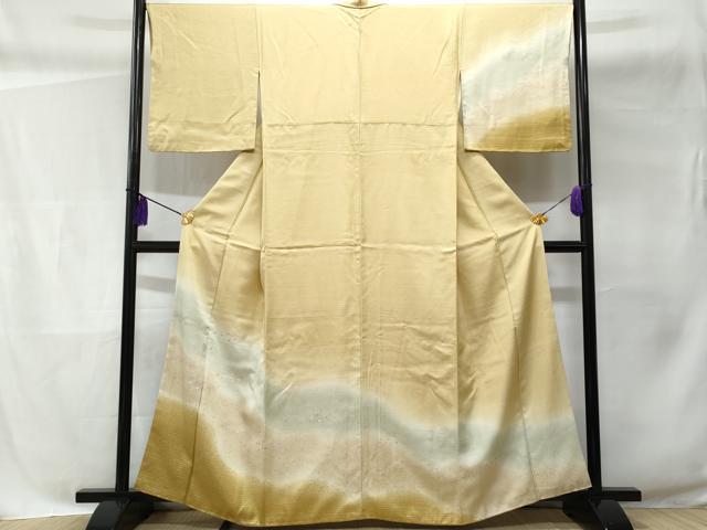 平和屋着物■訪問着 刺繍 箔散らし 暈し染め 金彩 正絹 逸品 CABC3847fb