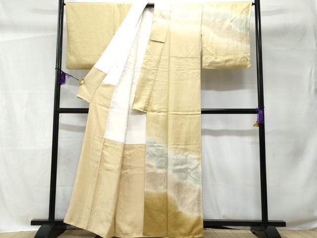 平和屋着物■訪問着 刺繍 箔散らし 暈し染め 金彩 正絹 逸品 CABC3847fb